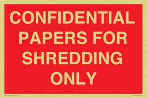 CONFIDENTIAL PAPERS FOR SHREDDING ONLY
